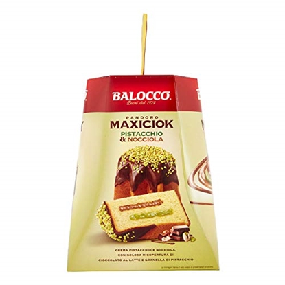 Picture of BALOCCO PANDORO MAXICIOK PISTACCHIO & NOCCIOLA 800GR